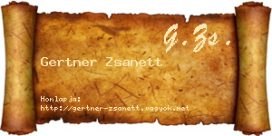 Gertner Zsanett névjegykártya